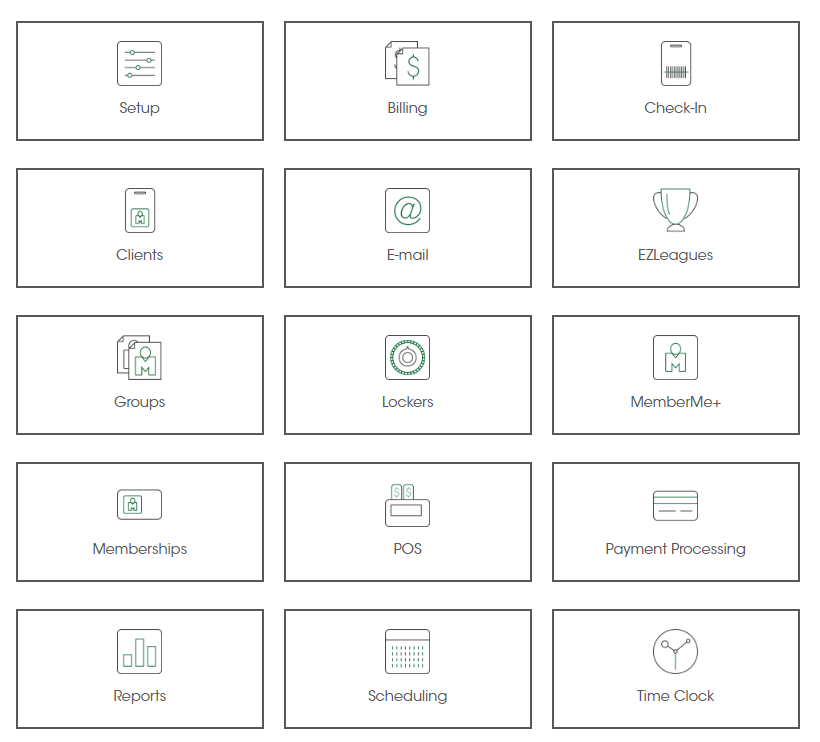 Customer service icon grid