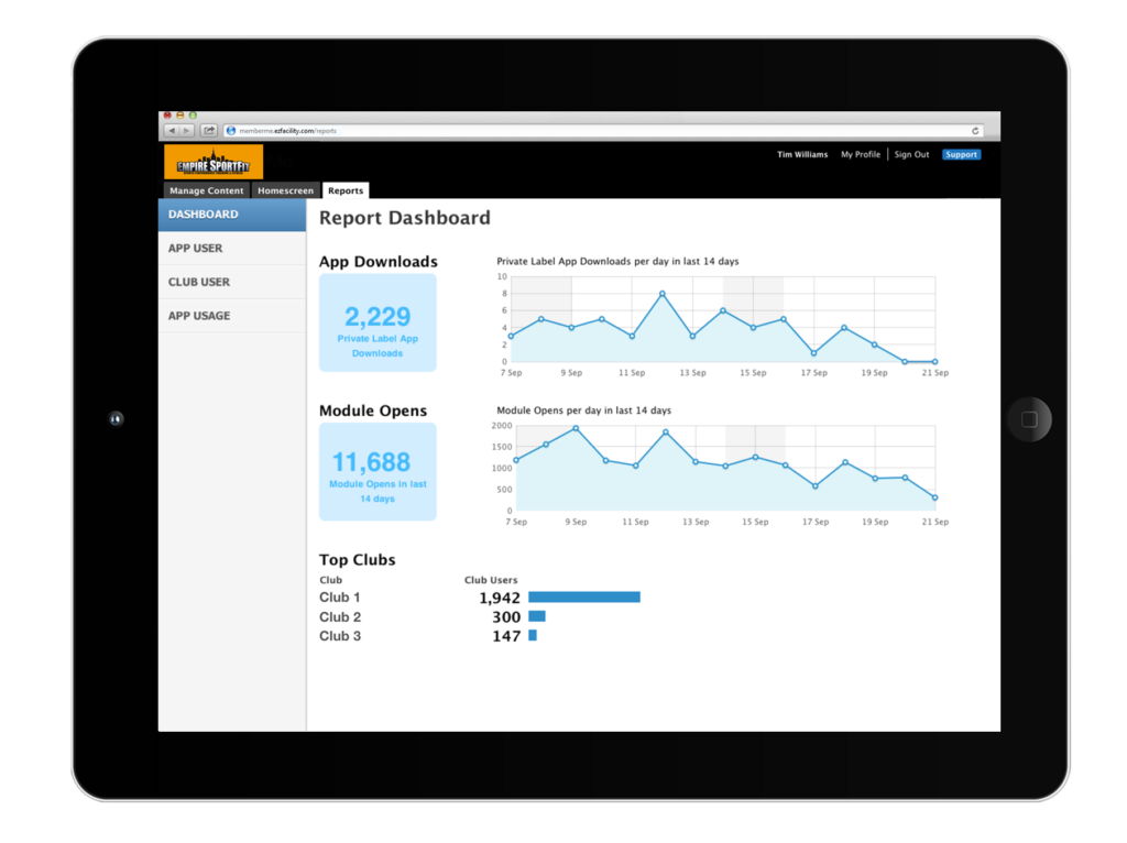 Custom App Reporting Dashboard