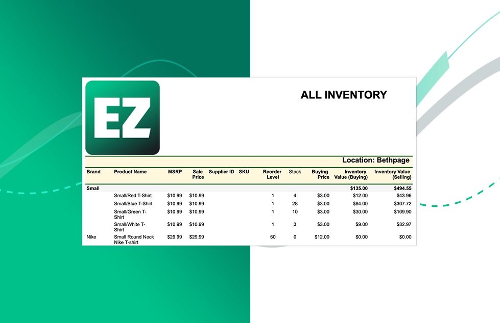 Inventory Tracker from EZFacility