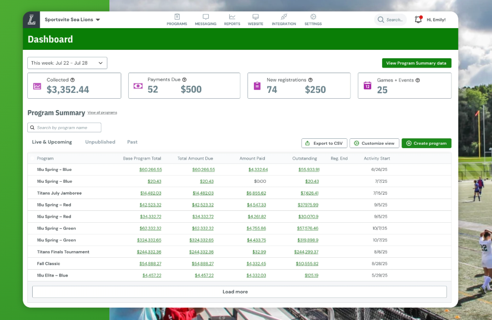 LeagueApps: Youth sports team management app
