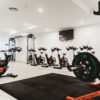 Gym mat and stationary bikes